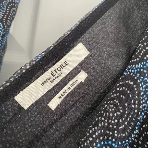 Isabel Marant Étoile "Estelle" Printed Silk Dress, size 36. Fits like a 2/4 - Picture 8 of 16